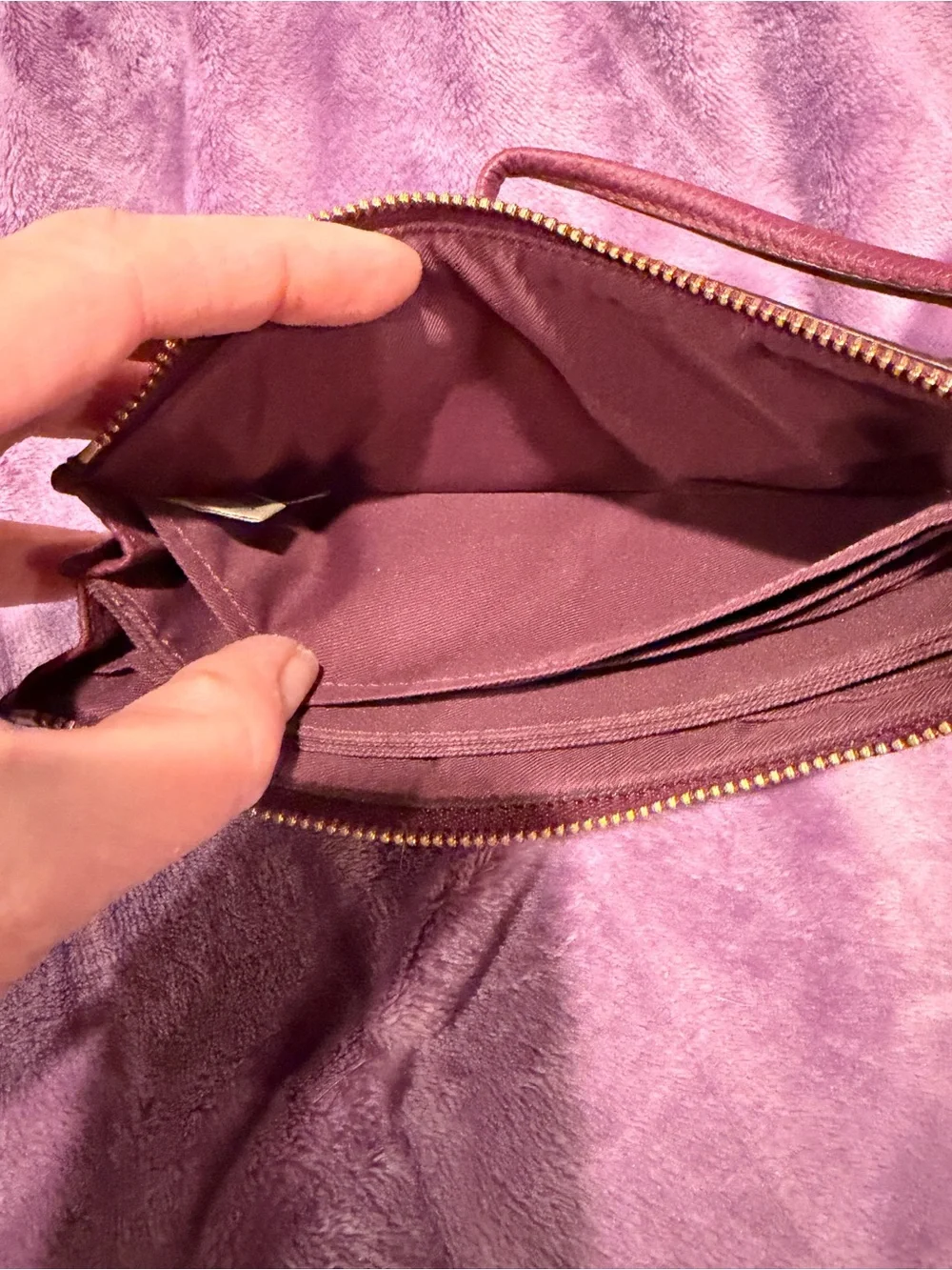 Coach Prairie Satchel in Plum with Matching Wristlet